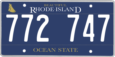 RI license plate 772747