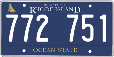 RI license plate 772751
