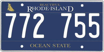 RI license plate 772755