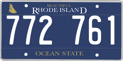 RI license plate 772761