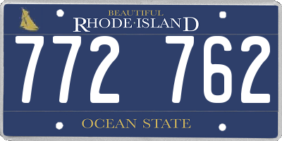 RI license plate 772762