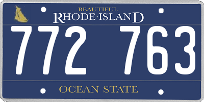 RI license plate 772763