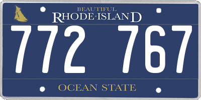 RI license plate 772767