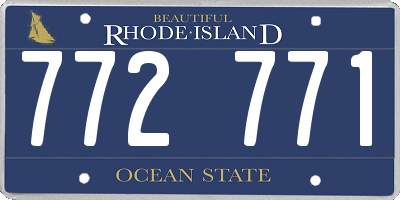 RI license plate 772771
