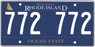 RI license plate 772772