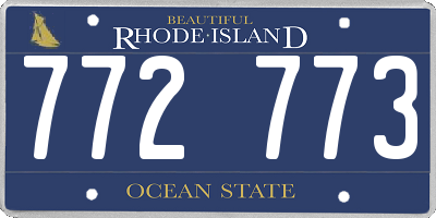 RI license plate 772773