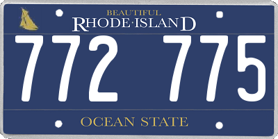 RI license plate 772775