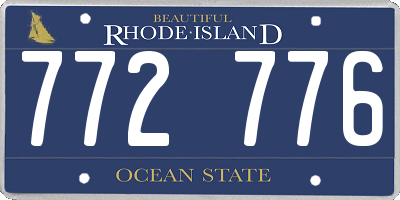 RI license plate 772776