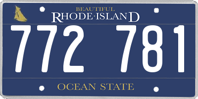 RI license plate 772781