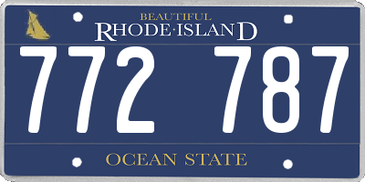 RI license plate 772787