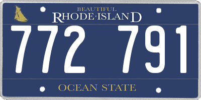 RI license plate 772791