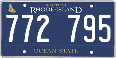 RI license plate 772795
