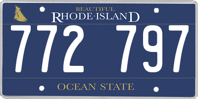RI license plate 772797
