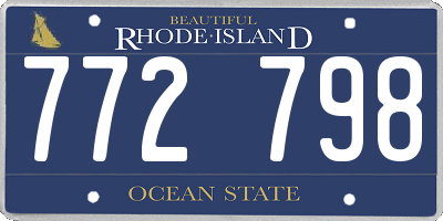 RI license plate 772798
