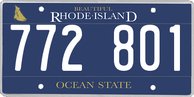 RI license plate 772801