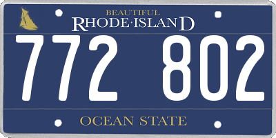 RI license plate 772802