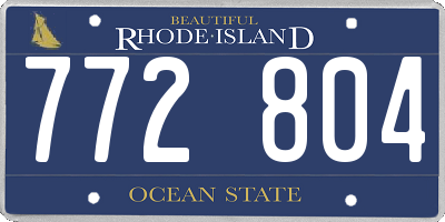 RI license plate 772804