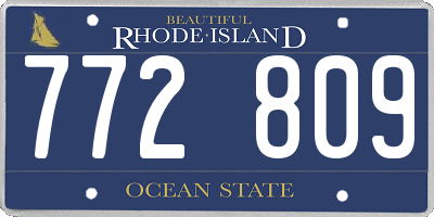 RI license plate 772809