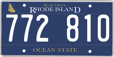 RI license plate 772810