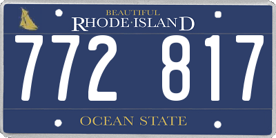 RI license plate 772817
