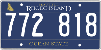 RI license plate 772818