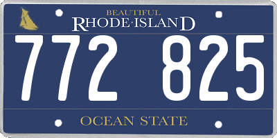 RI license plate 772825