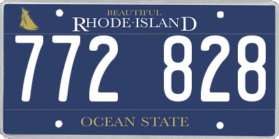 RI license plate 772828
