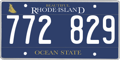 RI license plate 772829