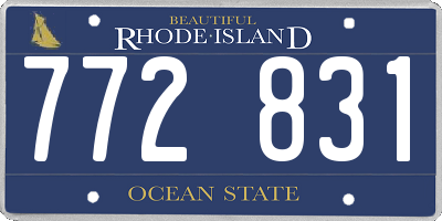 RI license plate 772831