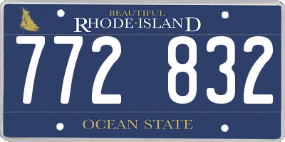 RI license plate 772832