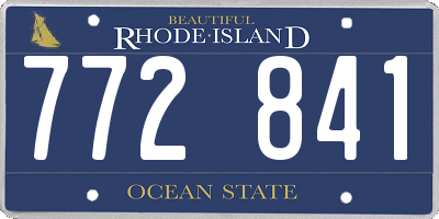 RI license plate 772841