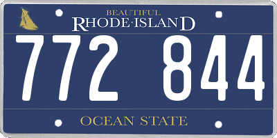 RI license plate 772844