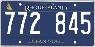 RI license plate 772845