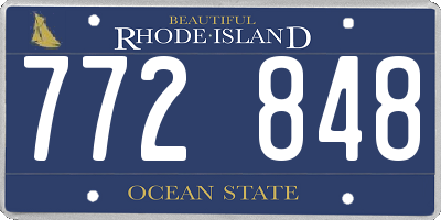 RI license plate 772848