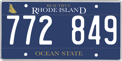 RI license plate 772849
