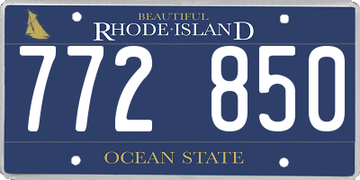 RI license plate 772850