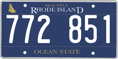 RI license plate 772851