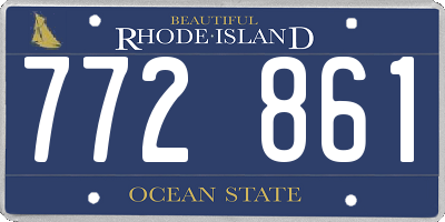 RI license plate 772861
