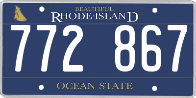 RI license plate 772867