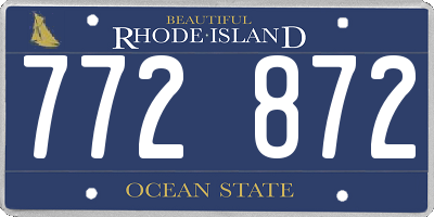 RI license plate 772872