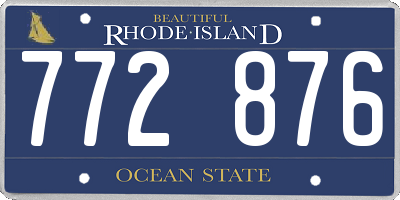 RI license plate 772876