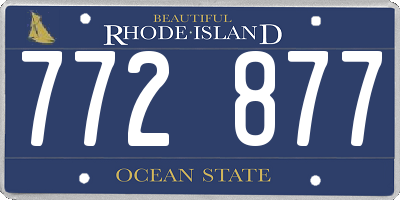 RI license plate 772877