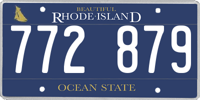 RI license plate 772879