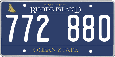 RI license plate 772880