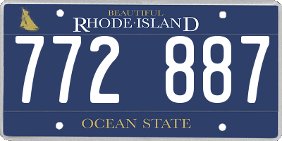 RI license plate 772887
