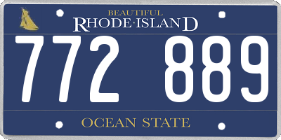 RI license plate 772889