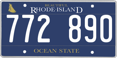 RI license plate 772890