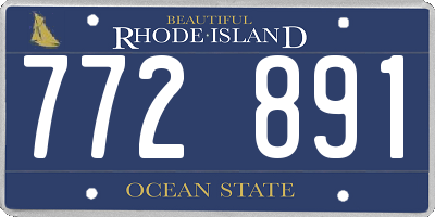 RI license plate 772891