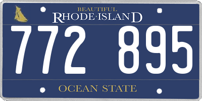 RI license plate 772895