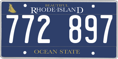 RI license plate 772897